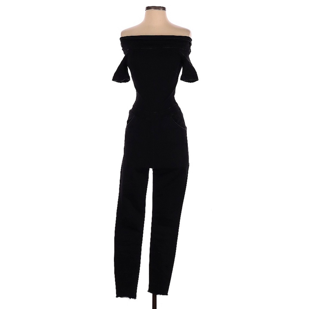 ❌SOLD❌3x1 Dark Wash Denim Off the Shoulder Jumpsuit💙💙💙 - Picture 3 of 13